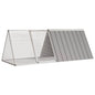 Anthracite galvanized steel rabbit hutch 201.5x80.5x71 cm