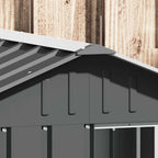 Casa de perro acero galvanizado antracita 116,5x103x81,5 cm
