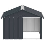 Casa de perro acero galvanizado antracita 116,5x103x81,5 cm