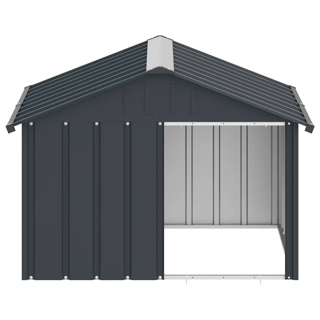 Casa de perro acero galvanizado antracita 116,5x103x81,5 cm