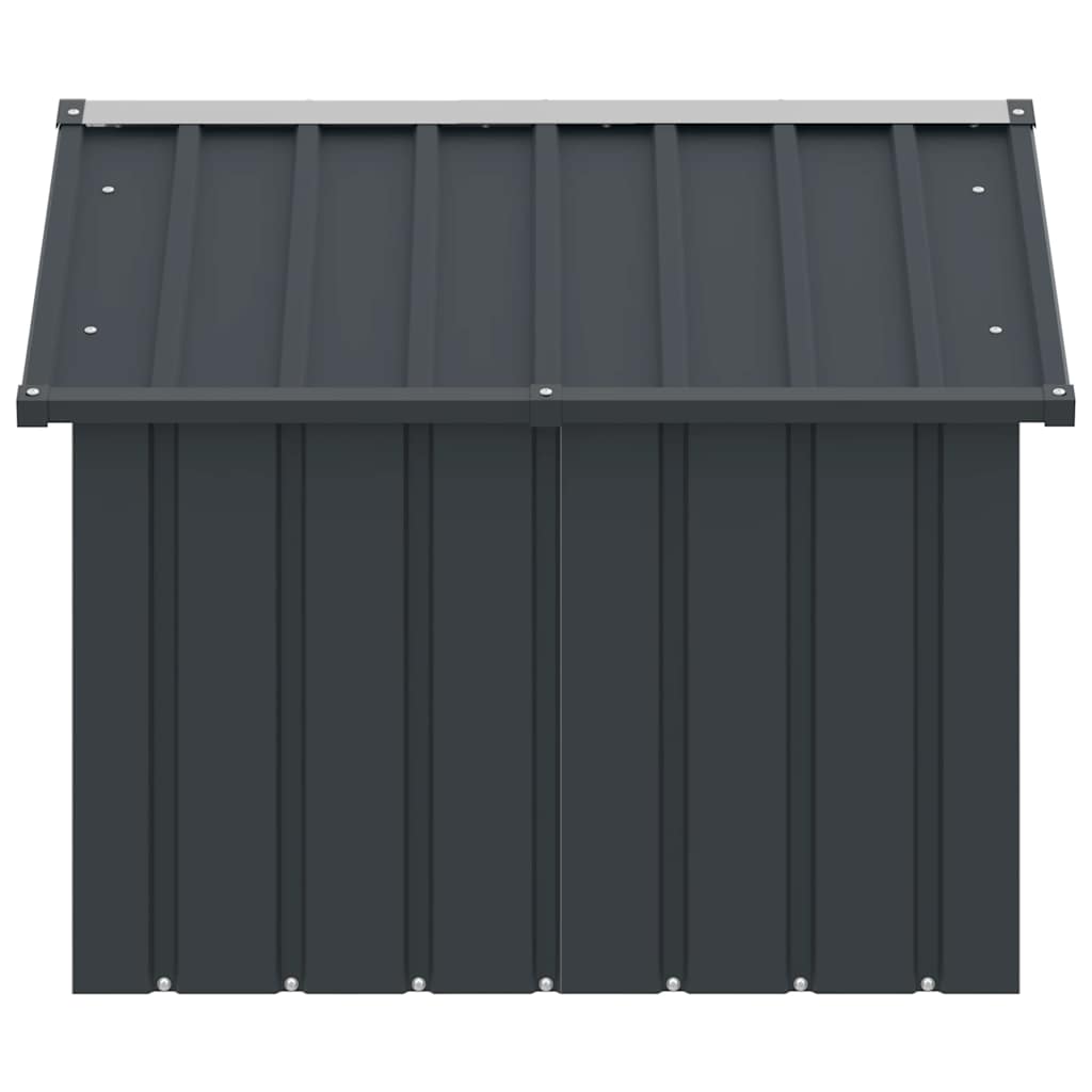 Casa de perro acero galvanizado antracita 116,5x103x81,5 cm