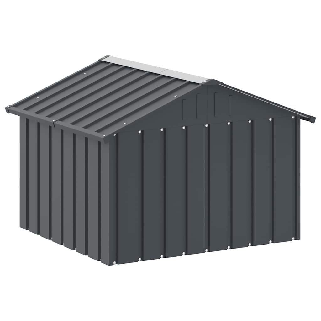 Casa de perro acero galvanizado antracita 116,5x103x81,5 cm