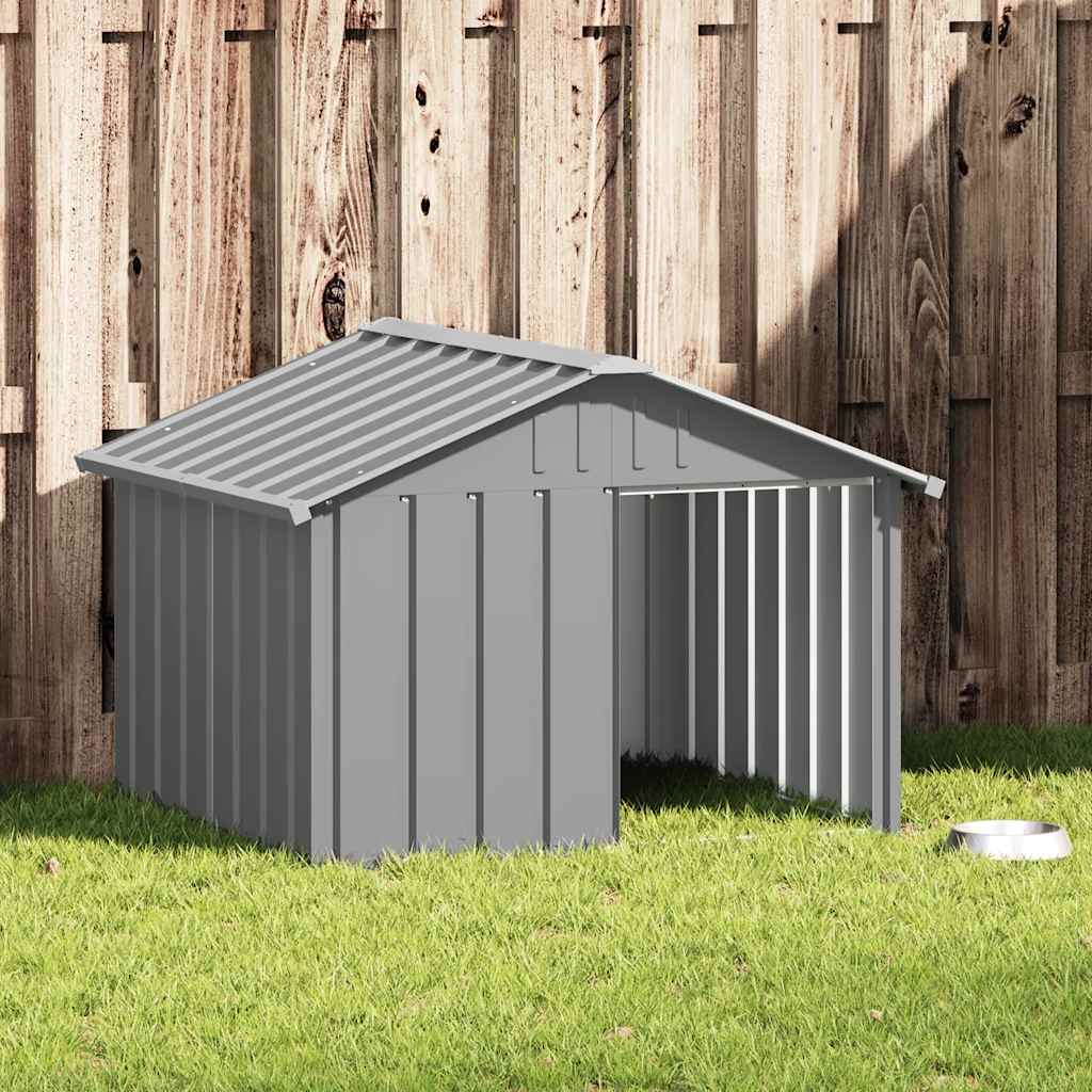 Casa de perro acero galvanizado antracita 116,5x103x81,5 cm