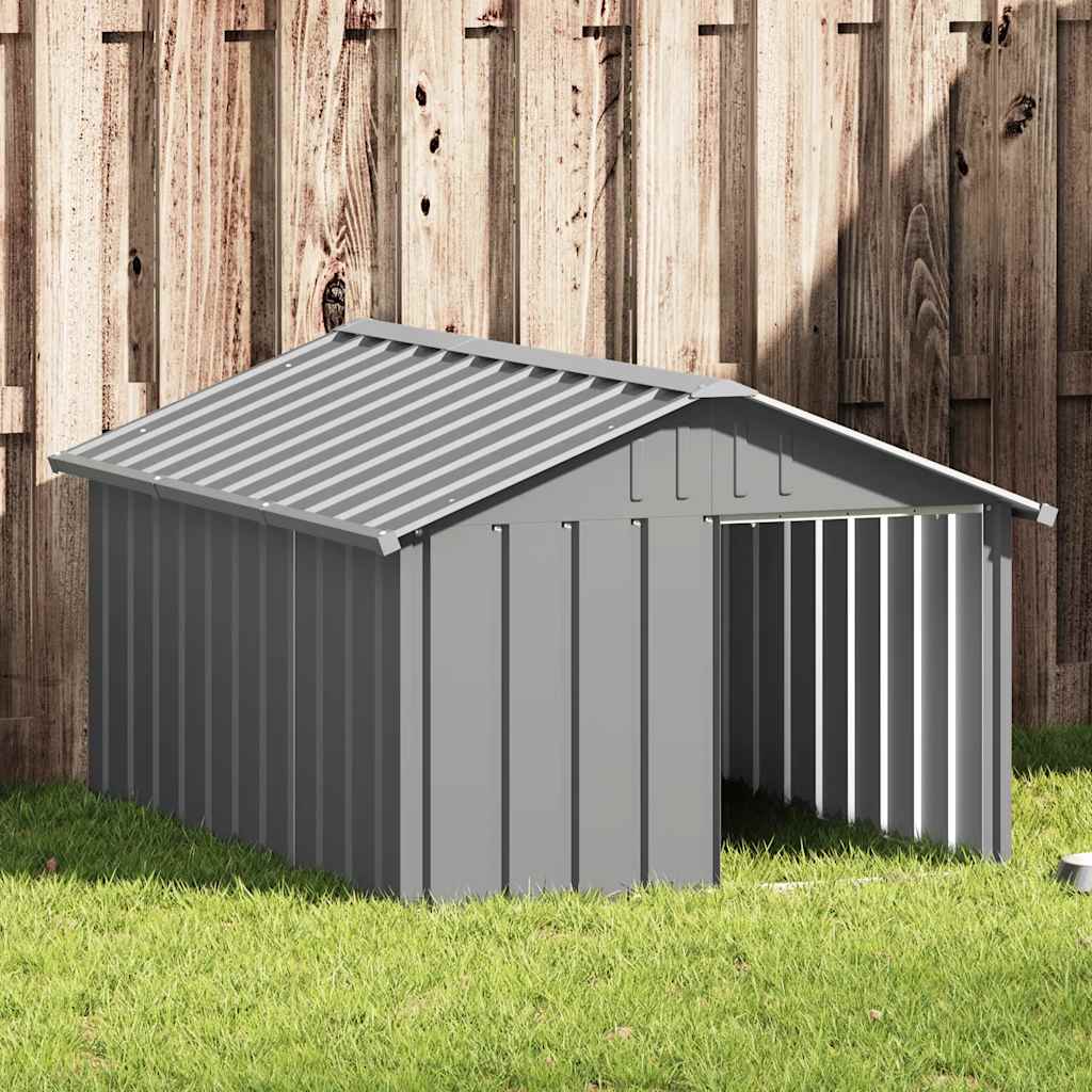 Casa de perro acero galvanizado antracita 116,5x103x81,5 cm