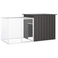 Jaula de gallinas acero galvanizado antracita 200x91x100 cm