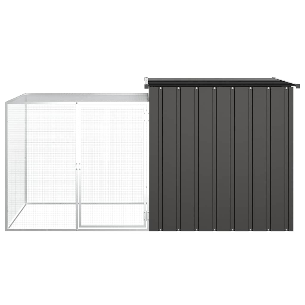 Jaula de gallinas acero galvanizado antracita 200x91x100 cm