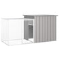 Jaula de gallinas acero galvanizado gris 200x91x100 cm