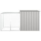 Jaula de gallinas acero galvanizado gris 200x91x100 cm