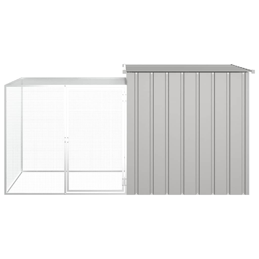 Jaula de gallinas acero galvanizado gris 200x91x100 cm
