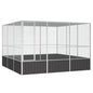 Jaula de pájaros acero galvanizado antracita 111x107x211,5 cm