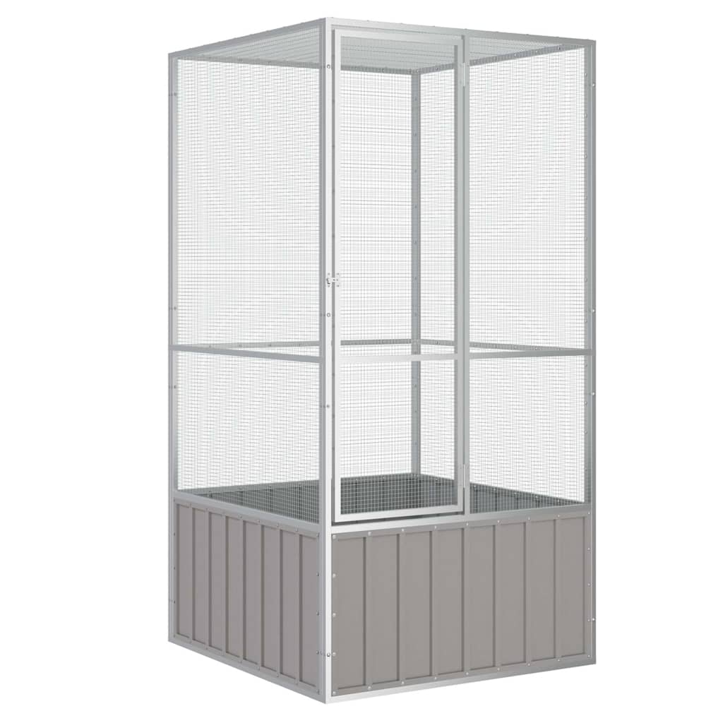 Jaula de pájaros acero galvanizado antracita 111x107x211,5 cm