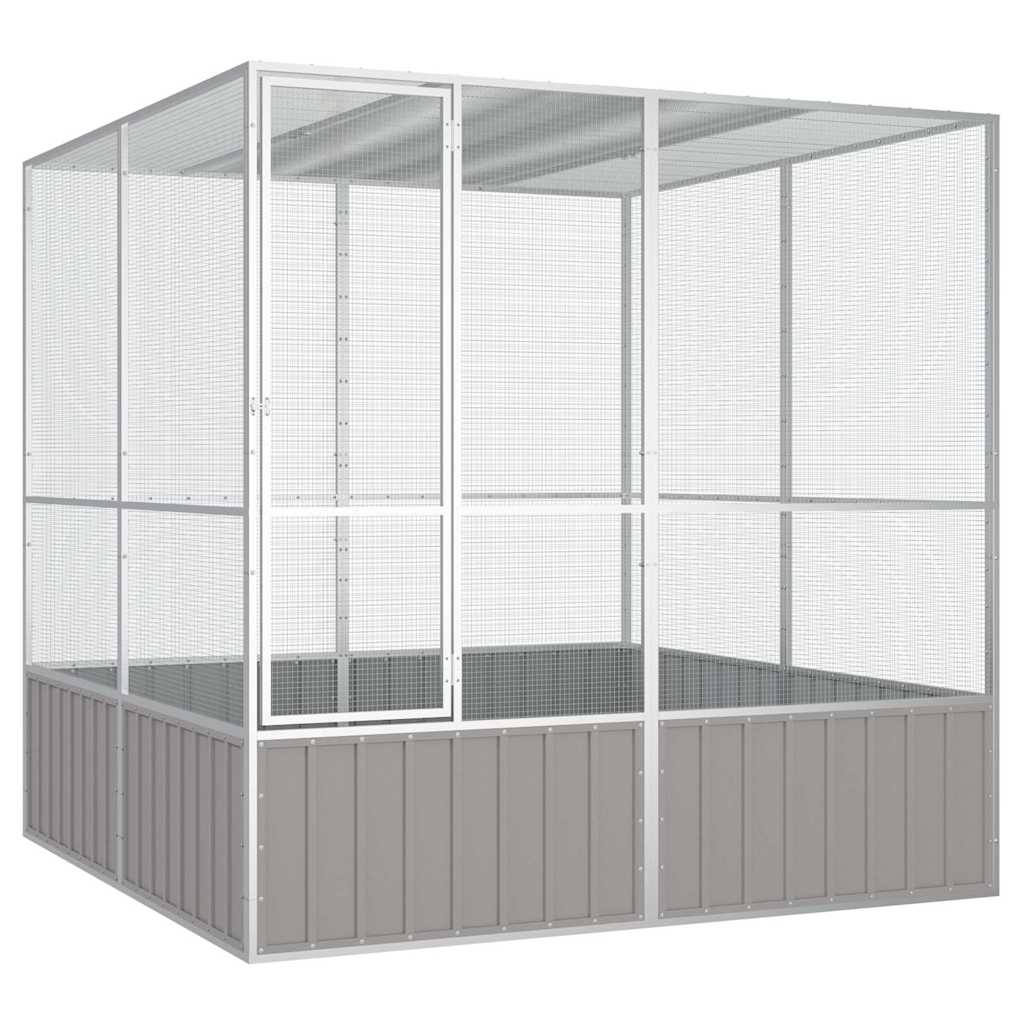 Jaula de pájaros acero galvanizado antracita 111x107x211,5 cm