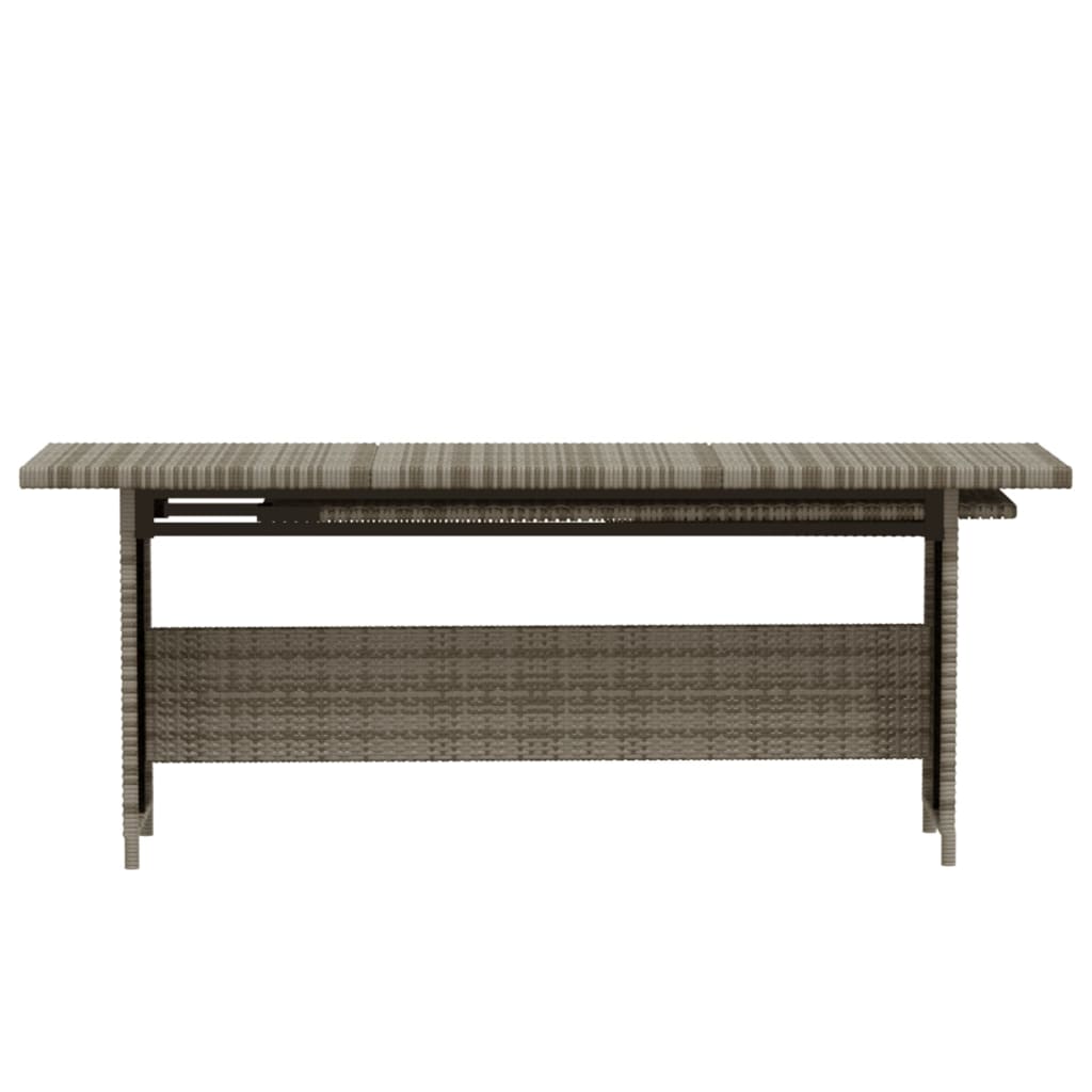 Set de muebles de jardín 3 pzas y cojines ratán sintético gris