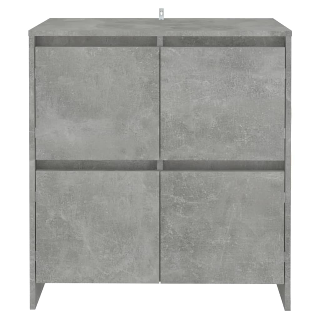 Aparadores 2 uds madera de ingeniería gris hormigón 70x41x75 cm