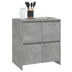 Aparadores 2 uds madera de ingeniería gris hormigón 70x41x75 cm