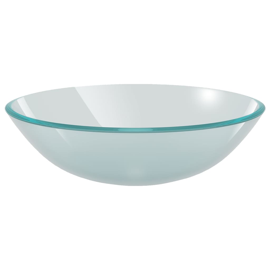 Lavabo baño grifo&desagüe de empuje vidrio templado esmerilado
