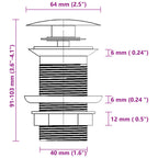 Lavabo baño grifo&desagüe de empuje vidrio templado esmerilado