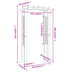 Arco con enrejado madera maciza de pino impregnada 110x60x210cm