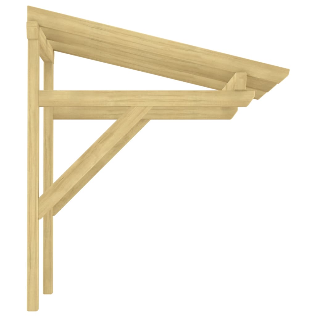 Marquesina para puerta madera pino impregnada 100x100x80 cm
