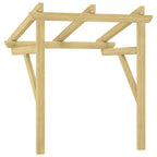 Marquesina para puerta madera pino impregnada 100x100x80 cm
