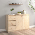 Aparador de madera maciza de pino 111x34x75 cm