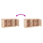 Aparador de madera maciza de pino 111x34x60 cm