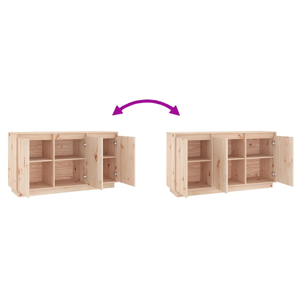Aparador de madera maciza de pino 111x34x60 cm