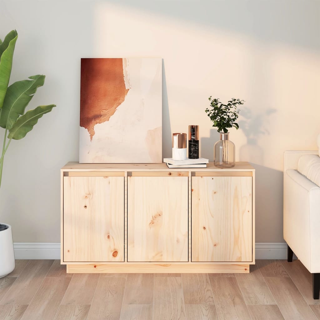 Aparador de madera maciza de pino 111x34x60 cm