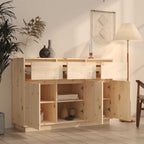 Aparador de madera maciza de pino 111x36x75 cm