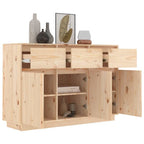 Aparador de madera maciza de pino 111x36x75 cm