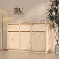 Aparador de madera maciza de pino 111x36x75 cm
