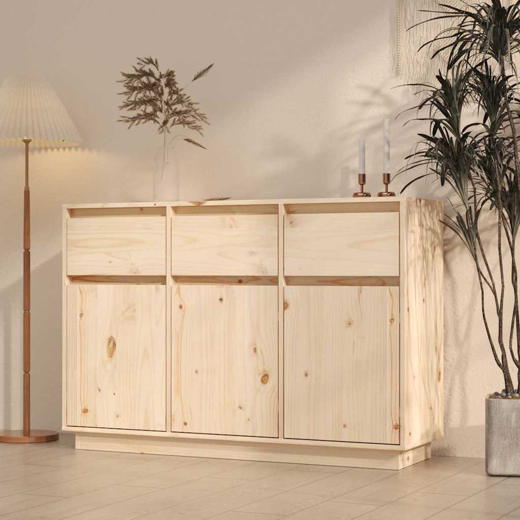 Aparador de madera maciza de pino 111x36x75 cm