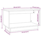 Mueble de TV de madera maciza de pino 60x35x35 cm