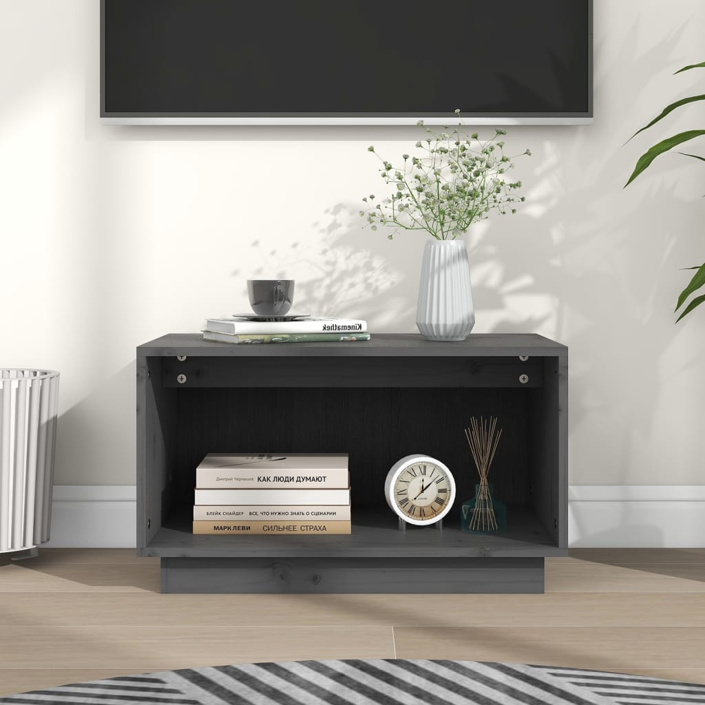 Mueble de TV de madera maciza de pino 60x35x35 cm