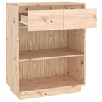 Mesa consola de madera maciza de pino 60x34x75 cm