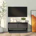 Mueble de TV de madera maciza de pino 110,5x34x40 cm