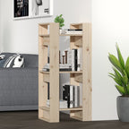 Estantería/divisor de espacios madera maciza negro 60x35x125 cm