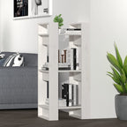 Estantería/divisor de espacios madera maciza negro 60x35x125 cm