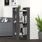 Estantería/divisor de espacios madera maciza negro 60x35x125 cm