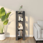 Estantería/divisor de espacios madera maciza negro 60x35x125 cm