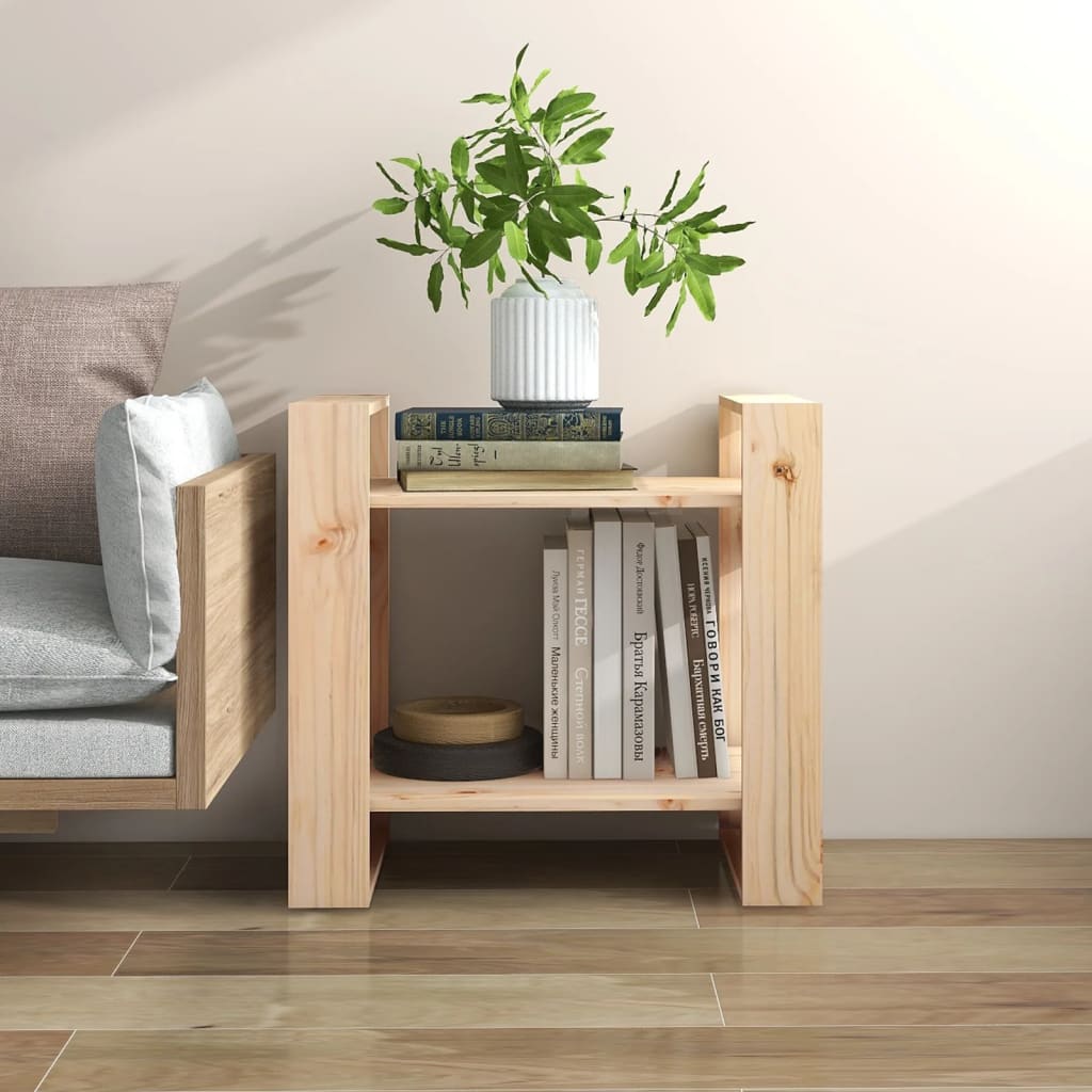 Estantería/divisor de espacios madera maciza negro 60x35x125 cm