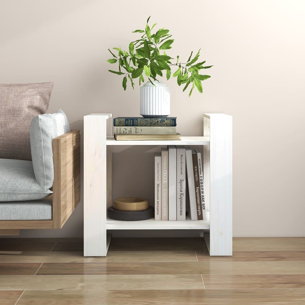 Estantería/divisor de espacios madera maciza negro 60x35x125 cm