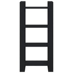 Estantería/divisor de espacios madera maciza negro 60x35x125 cm