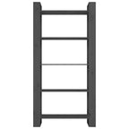 Estantería/divisor de espacios madera maciza gris 80x35x160 cm