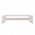 Soporte de monitor madera maciza de pino blanco 50x24x13 cm