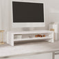 Solid white pine monitor stand 50x24x13 cm