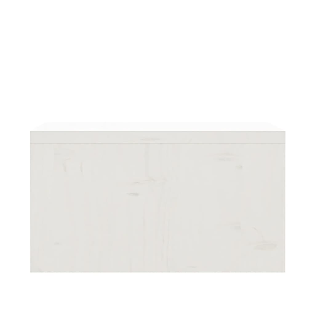 Soporte de monitor madera maciza de pino blanco 50x27x15 cm