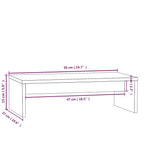 Soporte de monitor madera maciza de pino blanco 50x27x15 cm