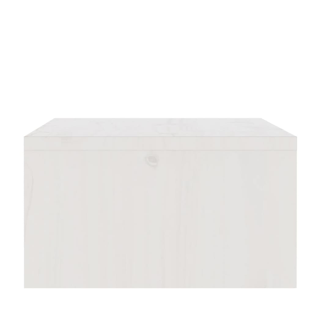 Soporte de monitor madera maciza de pino blanco 100x27x15 cm