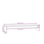 Soporte de monitor madera maciza de pino blanco 100x27x15 cm
